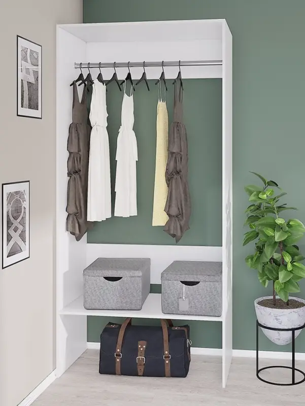 Комплект модульной гардеробной системы «Модус», 2800×2080×510 мм, цвет белый