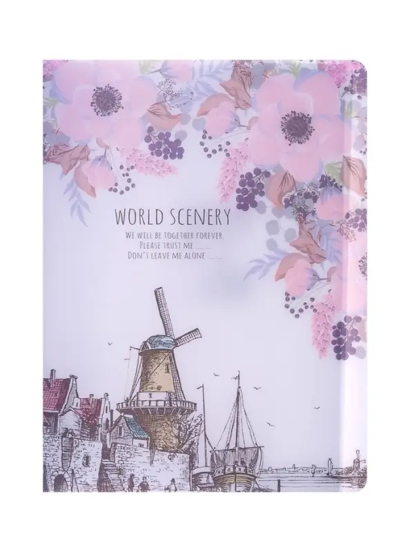 Папка А4, &laquo;Города&raquo; 30 прозрачных файлов, пластик, 400 мкм, МИКС