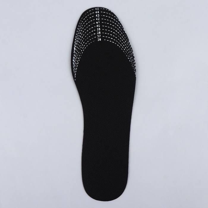 Стельки для обуви, универсальные, антибактериальные, р-р RU до 44 (р-р Пр-ля до 45), 28 см, пара, цвет чёрный Стельки для обуви, универсальные, антибактериальные, р-р RU до 44 (р-р Пр-ля до 45), 28 см, пара, цвет чёрный