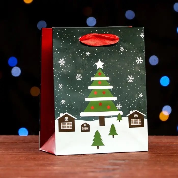 Пакет ламинированный «Ночь перед рождеством» 11.5×14.5×6 см