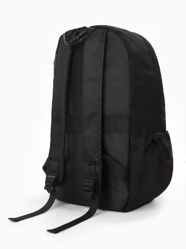 Рюкзак школьный, однотонный, USB, 1 отделение, 3 кармана, 30&times;15&times;45 см, чёрный