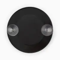 Зеркало макияжное, увеличение &times;10, на присосках, d=9 см, чёрное