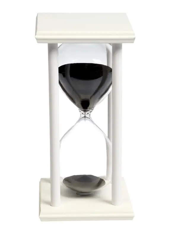 Песочные часы, на 60 минут, 10&times;10&times;20 см, деревянные, белые