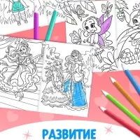 Раскраски для девочек набор &laquo;Принцессы&raquo;, 6 шт. по 16 стр., формат А4