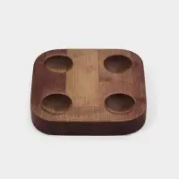 Подставка для яиц и кекса Adelica, 4 отделения, 13&times;13&times;1.8 см, дерево массив берёзы