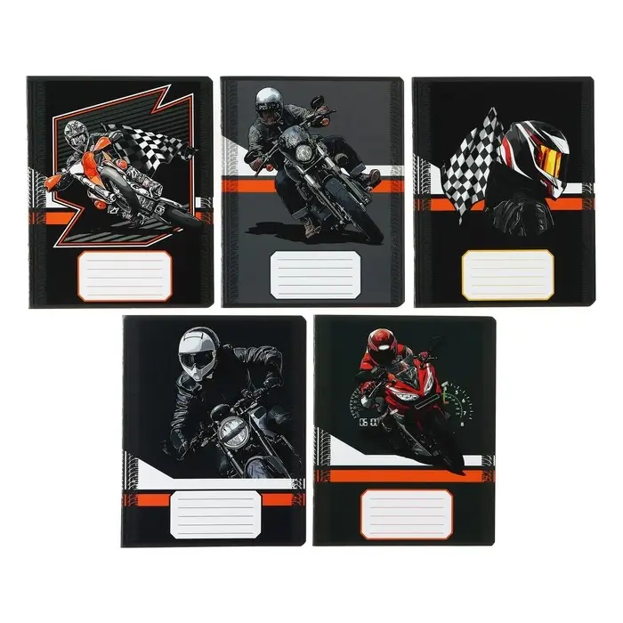 Тетрадь 24 листа в линейку Calligrata, Racing, обложка мелованный картон, серые листы, МИКС Тетрадь 24 листа в линейку Calligrata, Racing, обложка мелованный картон, серые листы, МИКС