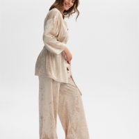 Костюм женский (жакет и брюки) KAFTAN Velvet, размер 48-50, бежевый