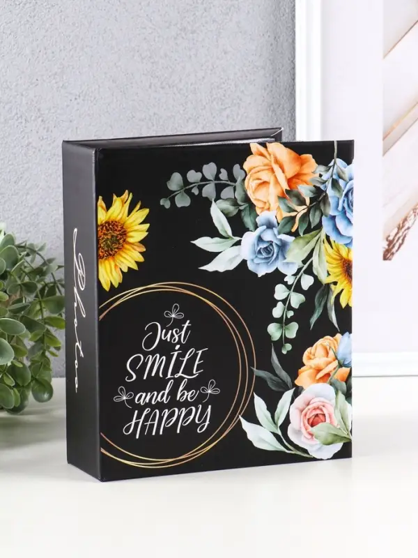 Фотоальбом "Вдохновение" 200ф 10X15см, ПП карм., черные страницы