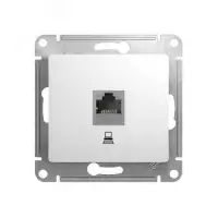 GLOSSA Розетка компьютерная RJ45 категория 5е в рамку белая