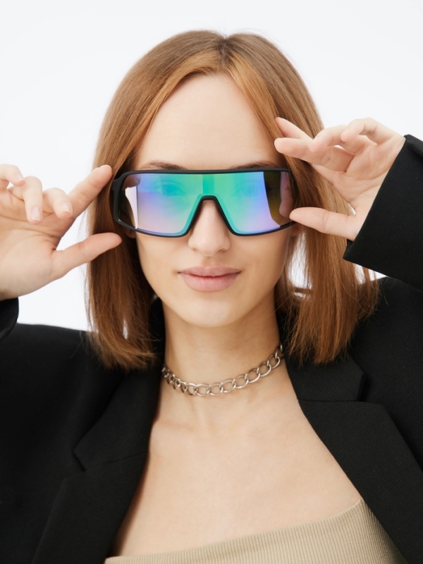 Очки солнцезащитные спортивные, uv 400, ширина 14.1 см, дужка 14.3 см, высота 5.3 см, синие 108078 Очки солнцезащитные спортивные, uv 400, ширина 14.1 см, дужка 14.3 см, высота 5.3 см, синие 108078