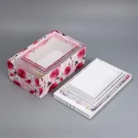 Набор коробок 5 в 1, упаковка подарочная, &laquo;Цветы&raquo;, 22&times;14&times;8.5‒ 32.5&times;20&times;12.5 см