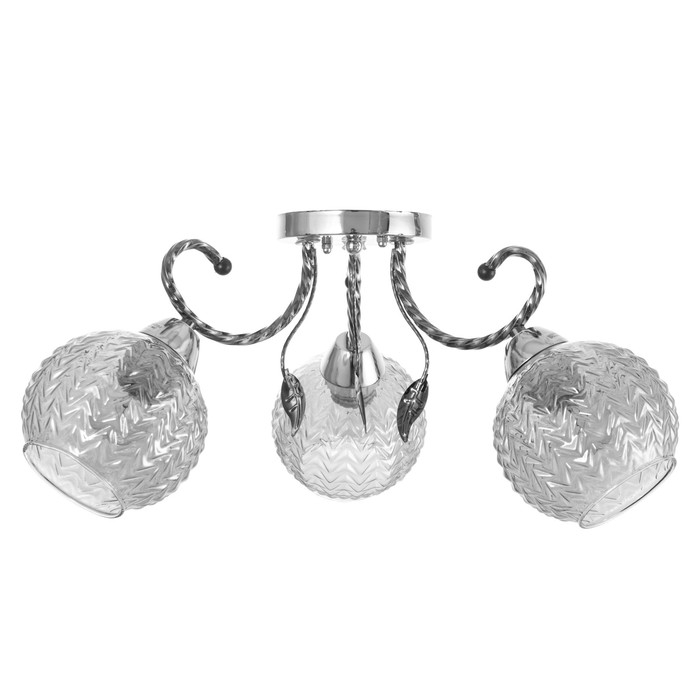 Люстра Люстра "Тереза" 3х40Вт Е27 Хром, черный хром 55х55х21см