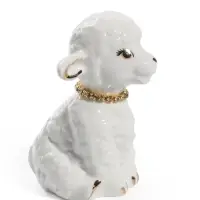 Фигурка декоративная &laquo;Белый барашек&raquo;, керамика, 5.5&times;5.5&times;9 см