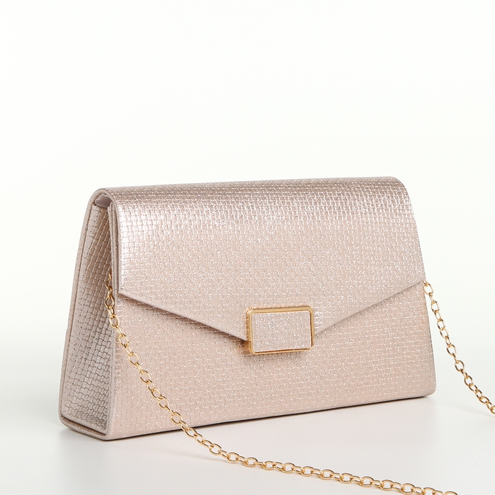 Сумка-клатч на магните, цвет розовый