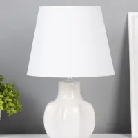 Лампа настольная E27 40Вт "Гранат" беж перламутр 20х20х32,5 см