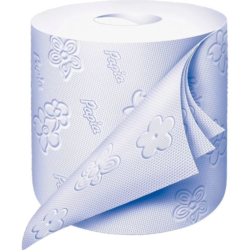 Бумага туалетная Papia Белая 3сл бел 100%цел втул 16,8м 140л 12рул/уп