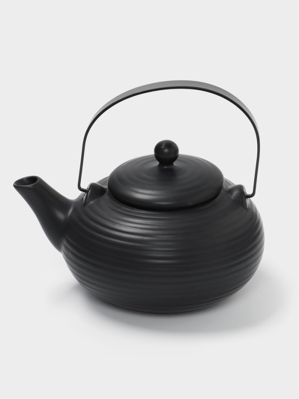 Чайник заварочный с ситом 0,75 л, Magistro Black Swan, черный