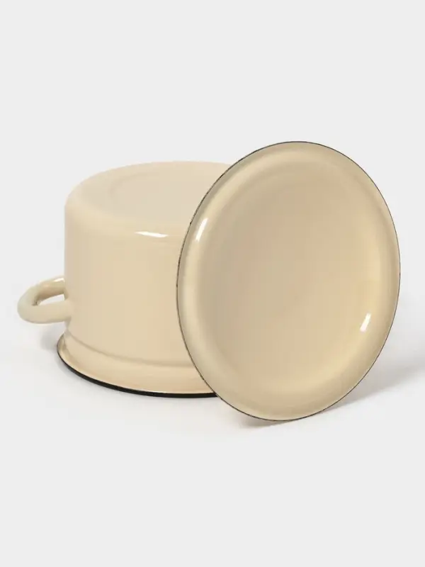 Кастр.цил.борт. 3л (слоновая)Без декора