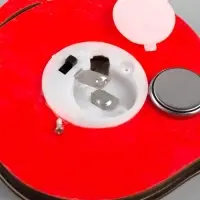 Ёлочная игрушка &laquo;Новогодний шар&raquo;, 10&times;10&times;1 см, 3 LED, от батареек, свечение тёплое белое