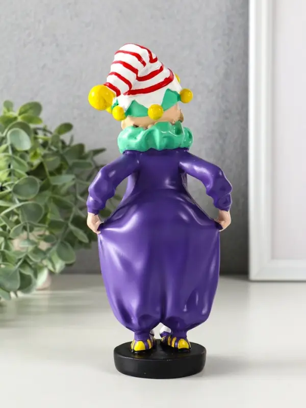 Сувенир полистоун "Маленький клоун в синем костюме" 8,5х5,5х19 см