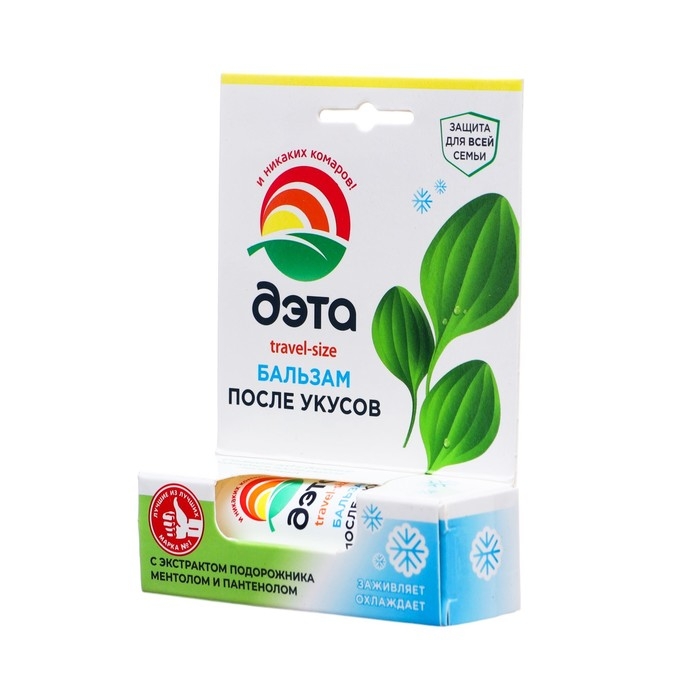 Бальзам-карандаш после укусов насекомых Бальзам-карандаш после укусов насекомых "Бэби Дэта", с экстрактом подорожника, 10 мл