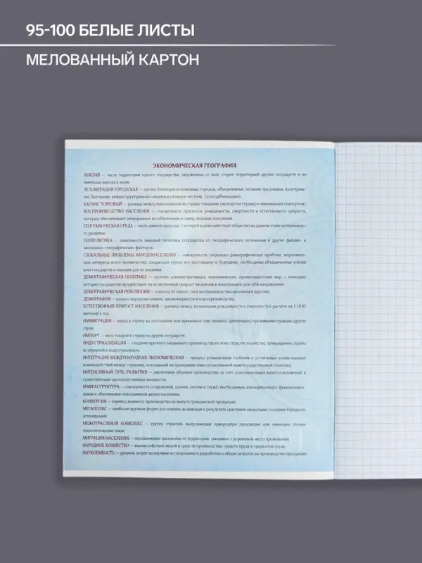 Тетрадь предметная 48 листов в клетку Calligrata, «Футбол. География», обложка мелованный картон Тетрадь предметная 48 листов в клетку Calligrata, «Футбол. География», обложка мелованный картон