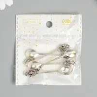 Сувенир кошельковый металл "Ложечка с короной" 5,7х1 см