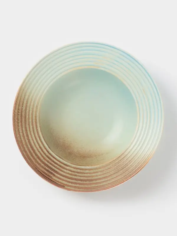 Тарелка для пасты Magistro Sand Ripples, d=22.5 см, 450 мл, фарфор, голубая