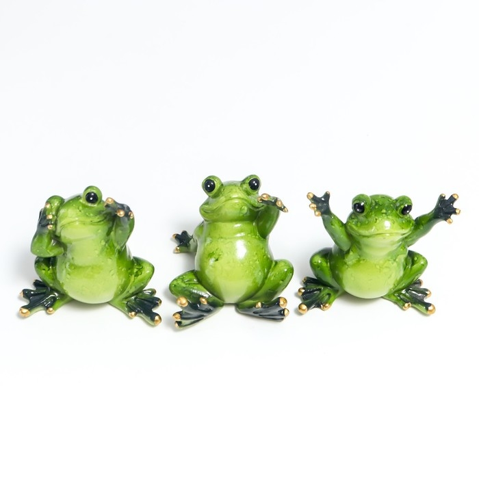 Сувенир полистоун лак Сувенир полистоун лак "Лягуха - приветствие" МИКС 8х6х8 см