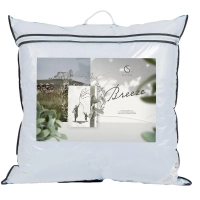 Подушка 70х70 стеганная (микрофибра/лебяжий пух), белый