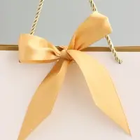 Пакет подарочный, белый, с бантом, 35 х 30 х 10 см