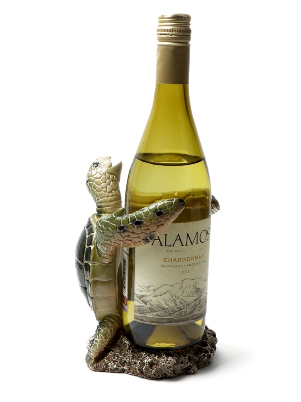 Подставка для бутылки  Подставка для бутылки "Черепаха" зеленая, 12х11х19см