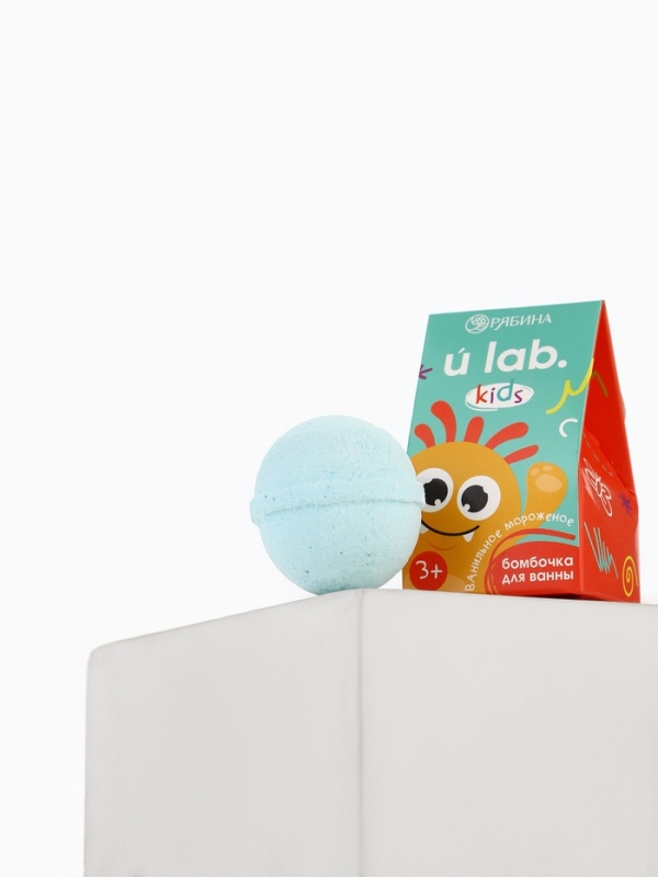 Детский бурлящий шар «Монстрики», аромат ванильное мороженое 40 г, URAL LAB Детский бурлящий шар «Монстрики», аромат ванильное мороженое 40 г, URAL LAB