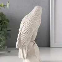 Фигура «Ворон на камне», 15.5×5.5×10 см, серая