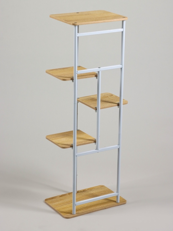 Подставка для цветов Greengo, 5 полок, 36 × 23 × 94 см, напольная, каркас металл, полки МДФ, белая Подставка для цветов Greengo, 5 полок, 36 × 23 × 94 см, напольная, каркас металл, полки МДФ, белая