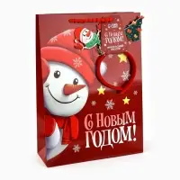Пакет подарочный &laquo;Новогодняя сказка&raquo;, с ободком, 31&times;11&times;40 см