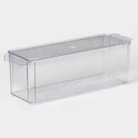 Контейнер для холодильника с крышкой IDEA, 10&times;30&times;10 см, пластик, прозрачный