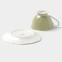 Чайная пара WY Spring flowers, фарфор, 220 мл, зелёная