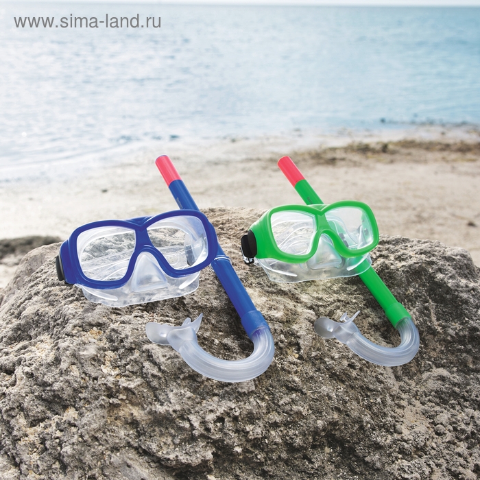 Набор для плавания Essential Freestyle: маска, трубка, от 7 лет, цвет МИКС, 24035 Bestway Набор для плавания Essential Freestyle: маска, трубка, от 7 лет, цвет МИКС, 24035 Bestway