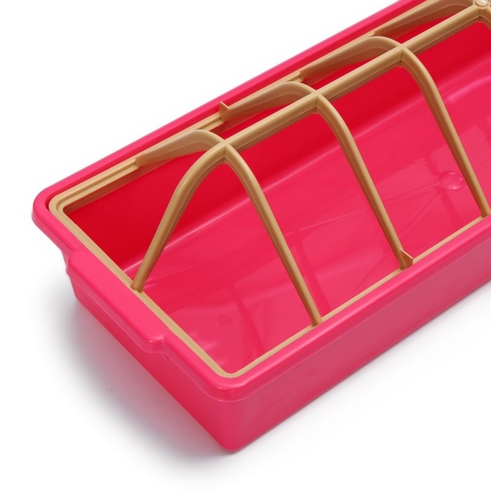 Кормушка-поилка для бройлеров, 12 ячеек, лотковая, пластик, цвет МИКС Кормушка-поилка для бройлеров, 12 ячеек, лотковая, пластик, цвет МИКС