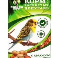 Корм &laquo;Пижон&raquo; для волнистых попугаев, с орехами, 500 г
