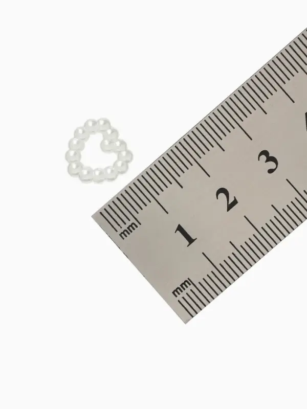 Бусина из пластика &laquo;Сердце&raquo;, 12&times;12 мм, набор 50 шт., белая