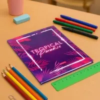 Дневник школьный для 5-11 классов &laquo;Тропический вайб&raquo;, твёрдая обложка, глянцевая ламинация, 48 листов