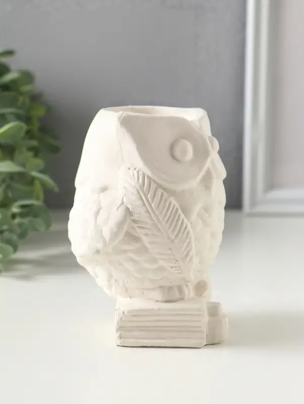 Подставка для мелочей &laquo;Сова на книгах с пером&raquo;, 10&times;8 см, гипс