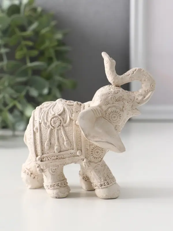 Фигура «Слон Махараджа», 10×5.5×9.5 см, слоновая кость