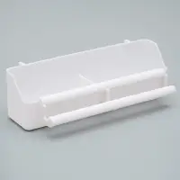 Кормушка для птиц, 21&times;5.8&times;5.6 см, с жёрдочкой для любых клеток, пластик, белая