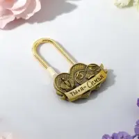 Замок свадебный «Ты+я=семья», 5.2 х 7.6 см.