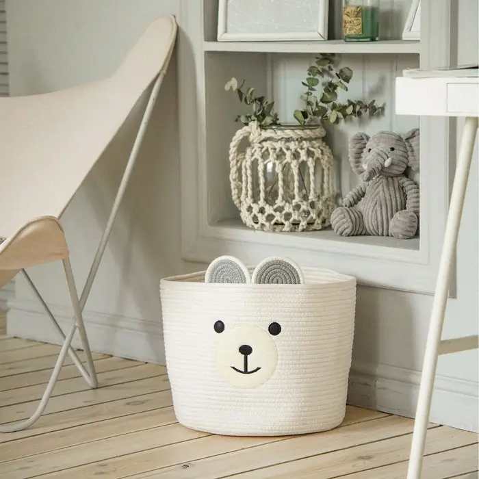 Корзина для хранения SL Home, плетёная, ручной работы, 35&times;35&times;30 см, белая