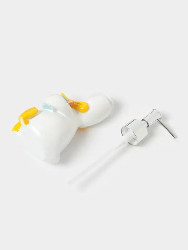 Набор аксессуаров для ванной комнаты &laquo;Утиные истории&raquo;, 4 предмета, дозатор 200 мл, мыльница, стакан, подставка для щёток, белый