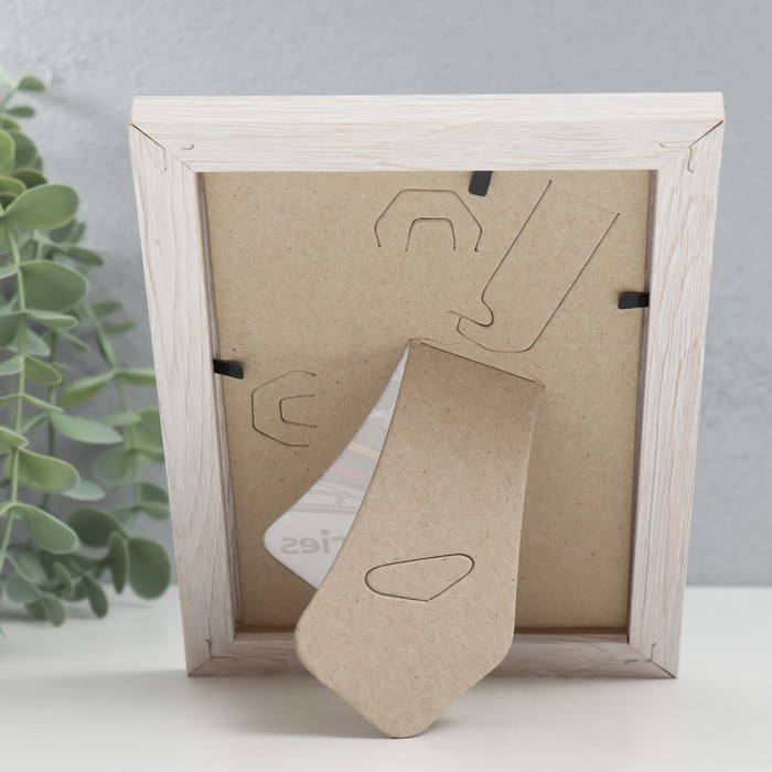 Фоторамка МДФ 10х15 см, №6, Молочный дуб (пластиковый экран)